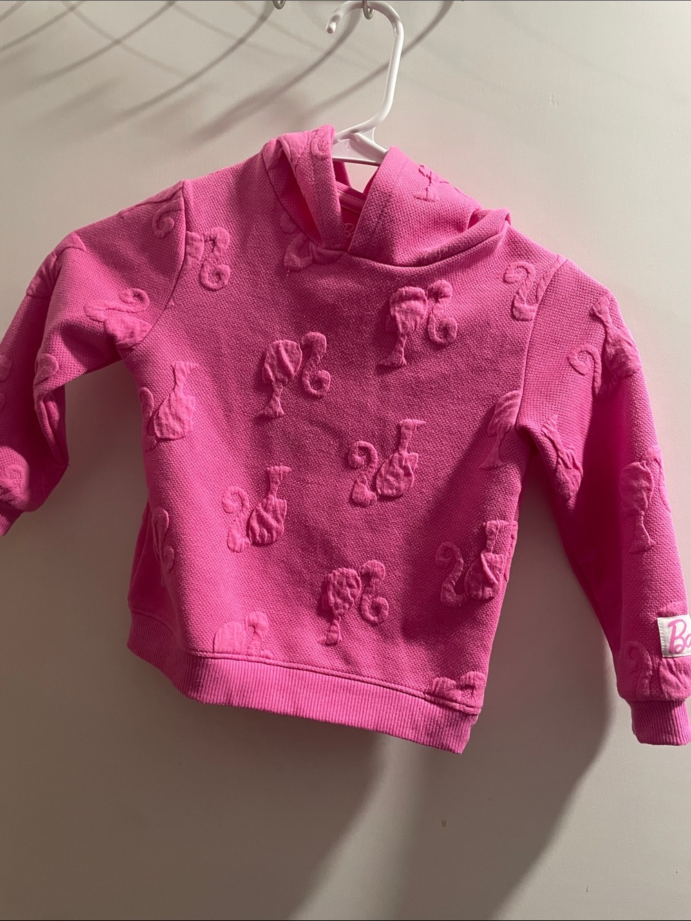 Mattel Barbie Hot Pink Textured Hoodie for Kids